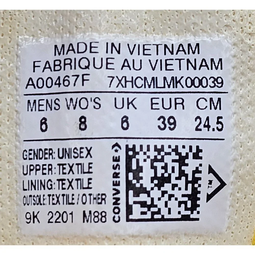 Converse CTAS Hi Amarillo Back White Women's Shoes Size 8 - Picture 9 of 10